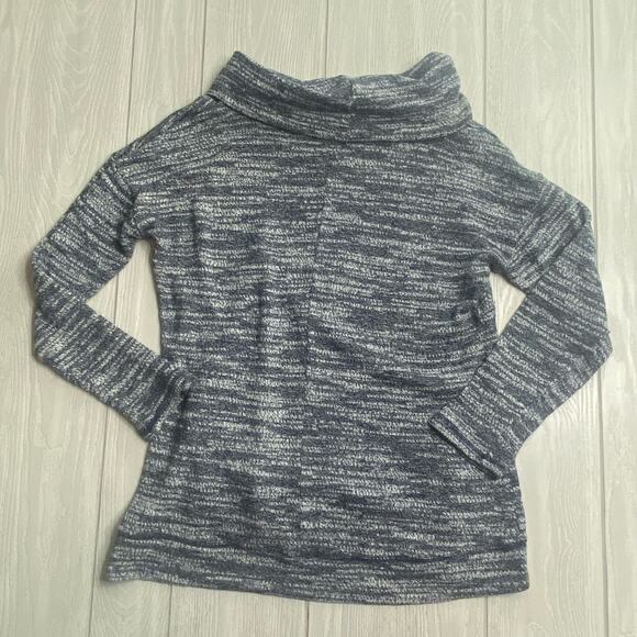 Aerie Women's Blue & White Cowl Knit Sweater Size Large - Picture 2 of 8